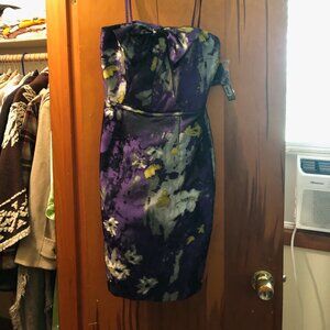 TAHARI Strapless or Strapped Purple Dress Size 4 NWT